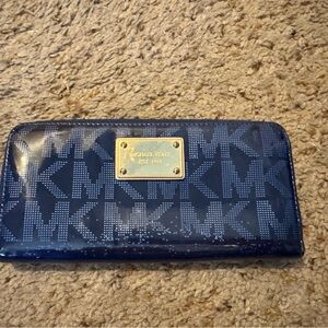 Michael Kors Navy Blue Logo Card Holder